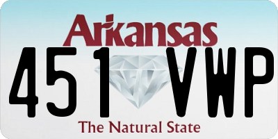AR license plate 451VWP