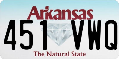 AR license plate 451VWQ