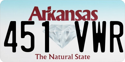 AR license plate 451VWR