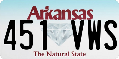 AR license plate 451VWS