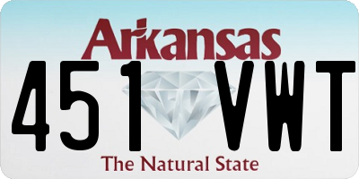 AR license plate 451VWT
