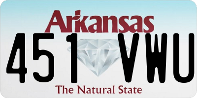 AR license plate 451VWU