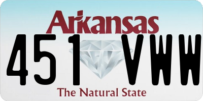 AR license plate 451VWW