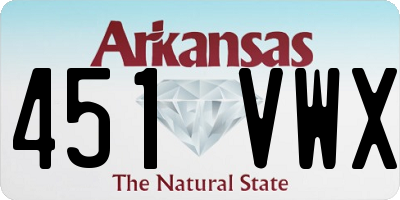 AR license plate 451VWX