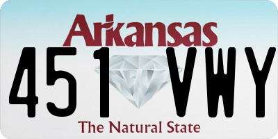 AR license plate 451VWY
