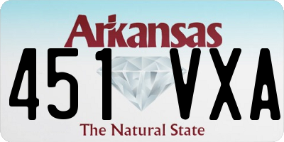 AR license plate 451VXA
