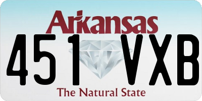 AR license plate 451VXB
