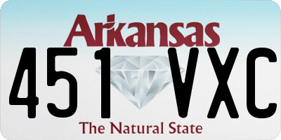 AR license plate 451VXC