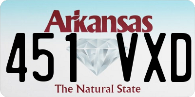 AR license plate 451VXD