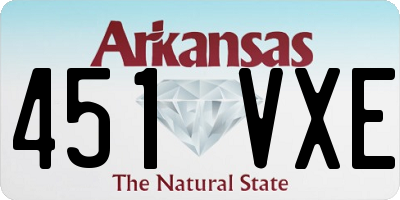 AR license plate 451VXE