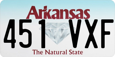AR license plate 451VXF