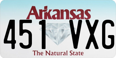 AR license plate 451VXG