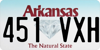 AR license plate 451VXH