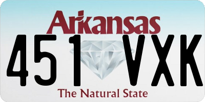 AR license plate 451VXK