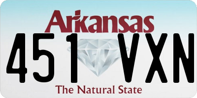 AR license plate 451VXN
