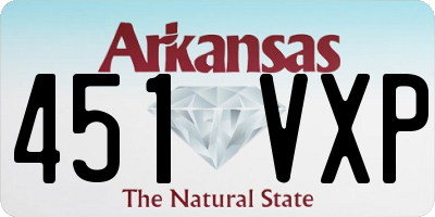 AR license plate 451VXP