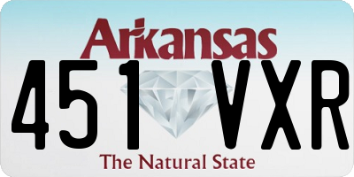 AR license plate 451VXR