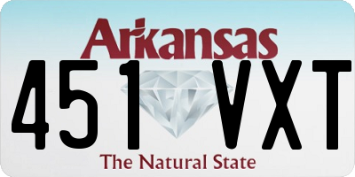 AR license plate 451VXT