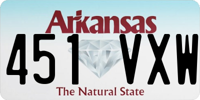 AR license plate 451VXW