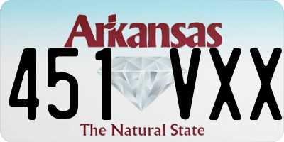 AR license plate 451VXX