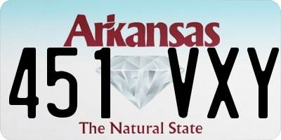 AR license plate 451VXY