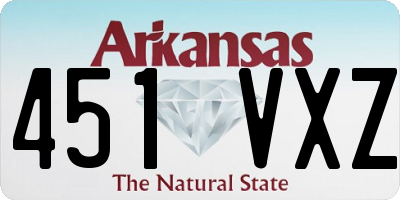 AR license plate 451VXZ