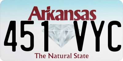 AR license plate 451VYC