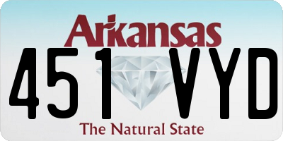 AR license plate 451VYD