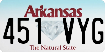 AR license plate 451VYG