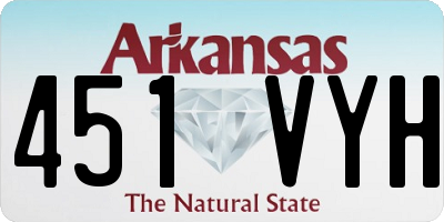 AR license plate 451VYH