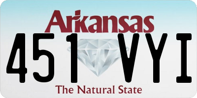 AR license plate 451VYI