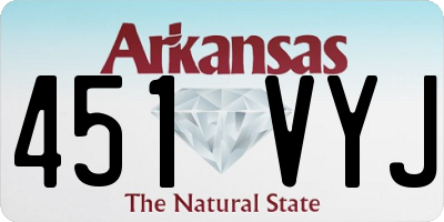 AR license plate 451VYJ