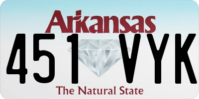AR license plate 451VYK