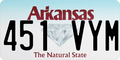 AR license plate 451VYM