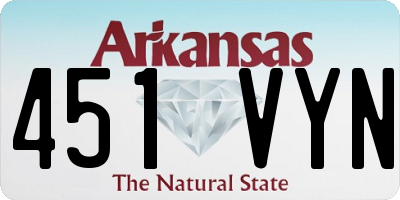 AR license plate 451VYN