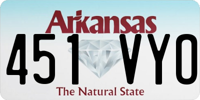 AR license plate 451VYO