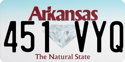 AR license plate 451VYQ