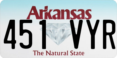 AR license plate 451VYR