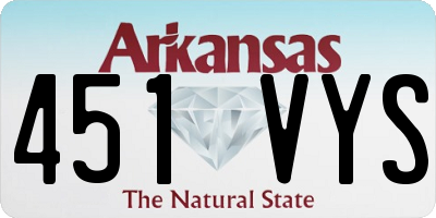 AR license plate 451VYS