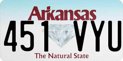 AR license plate 451VYU