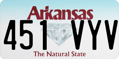 AR license plate 451VYV