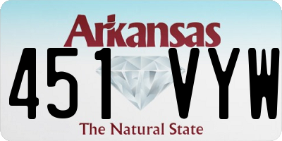 AR license plate 451VYW