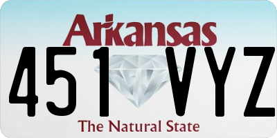 AR license plate 451VYZ