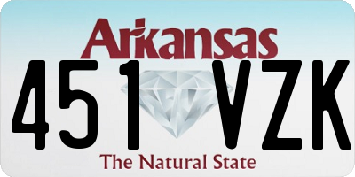 AR license plate 451VZK