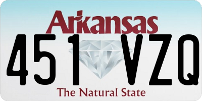 AR license plate 451VZQ