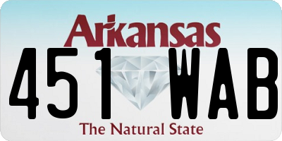 AR license plate 451WAB