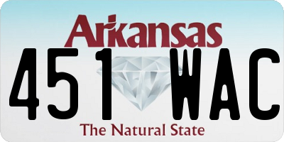AR license plate 451WAC