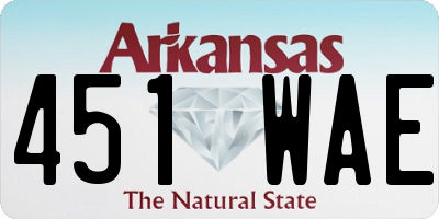 AR license plate 451WAE