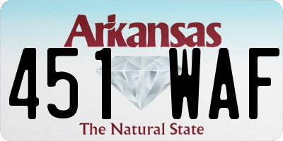 AR license plate 451WAF