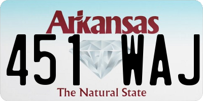 AR license plate 451WAJ